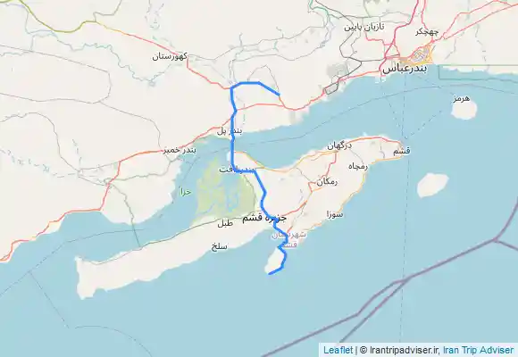 ترک جی پی اس هنگام تا بندرعباس