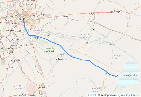 ترک جی پی اس اصفهان به سمت رمل خارا