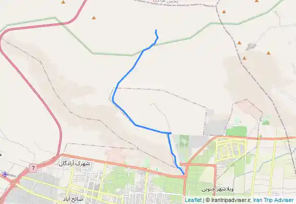 ترک جی پی اس مسیر چشمه کشکول نجف آباد