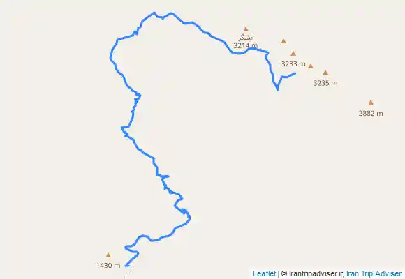 ترک جی پی اس قله تشگر تا۳۰۰متری سرقله