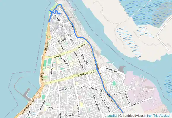 ترک جی پی اس گشتی در بافت سنتی بوشهر