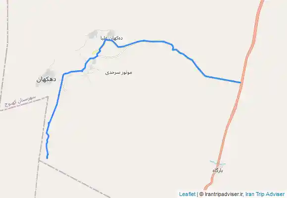 ترک جی پی اس آبشار ده‌کهان کهنوج (آبشار گری کوه ده‌کهان)