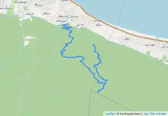 ترک جی پی اس پيمايش جنگل نجارده به آبشار آلاشور