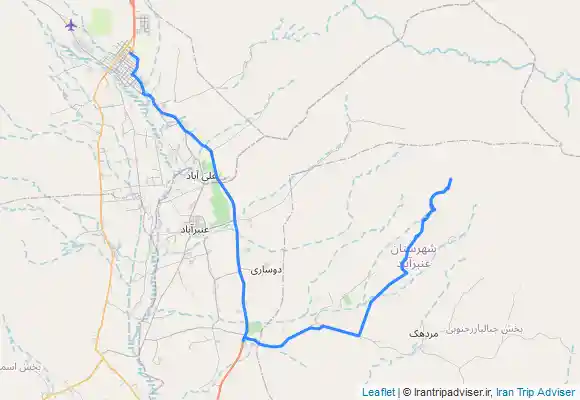 ترک جی پی اس Roudfargh VORVAR waterfall مسیر جیرفت آبشار رودفرق (آبشار وروار عنبراباد) جبالبارز جنوب در عنبرآباد