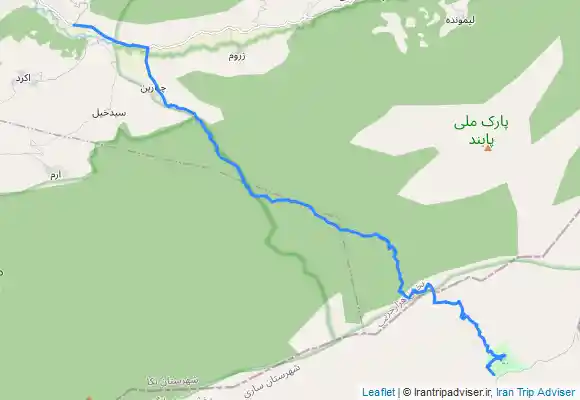 ترک جی پی اس باداب سورت جنگل شیخعلی تا چناربن