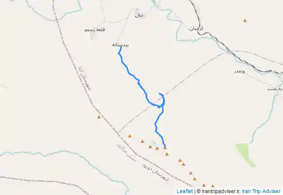 ترک جی پی اس Bīdestūneh - Vezmedarاشترانکوه سنبران از بیجستانه