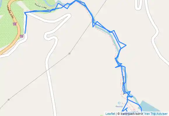 ترک جی پی اس Arangeh, Haft Cheshmeh waterfall