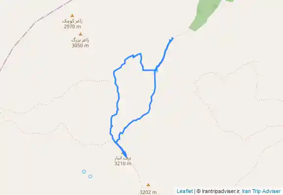 ترک جی پی اس Kūh-e Barf Anbār-قله برف انبار