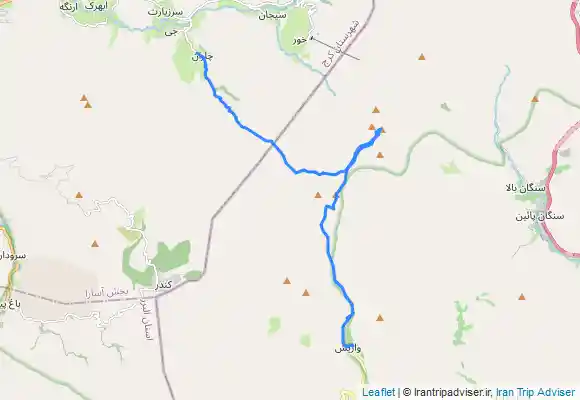 ترک جی پی اس صعود به قلل پهنه حصار و چشمه شاهی از واریش و برگشت از روستای چاران