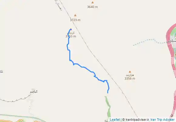 ترک جی پی اس قله کرچان ارتفاع 3780 متر از روستای همه جا