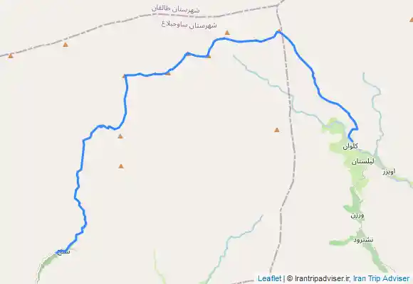 ترک جی پی اس خط الراس کهار تا روستای سنج Kahar to Senj valley