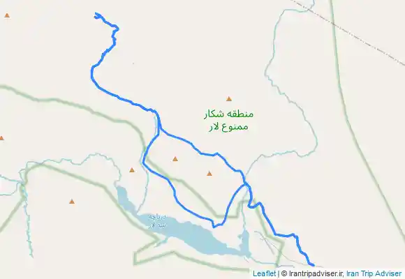 ترک جی پی اس Lar dam Divasiab Fountain - سد لار تا چشمه دیوآسیاب