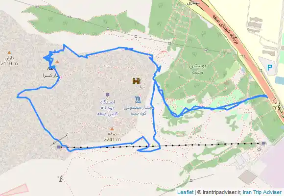 ترک جی پی اس مسیر پیمایش در صفه