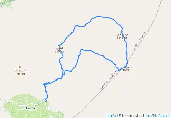 ترک جی پی اس خط الراس مهرچال به همهن