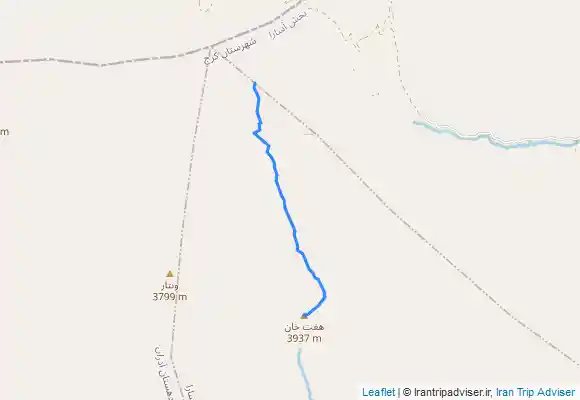 ترک جی پی اس مسیر برگشت از قله هفت خوان