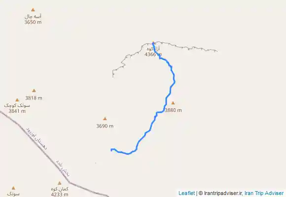 ترک جی پی اس دشت كمان به قله آزاد كوه