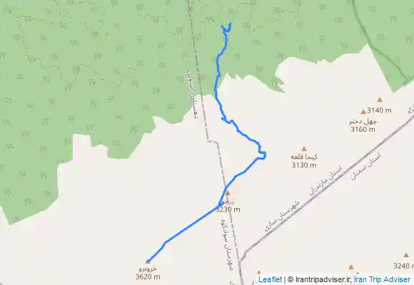 ترک جی پی اس قله خرو نرو از سنگده