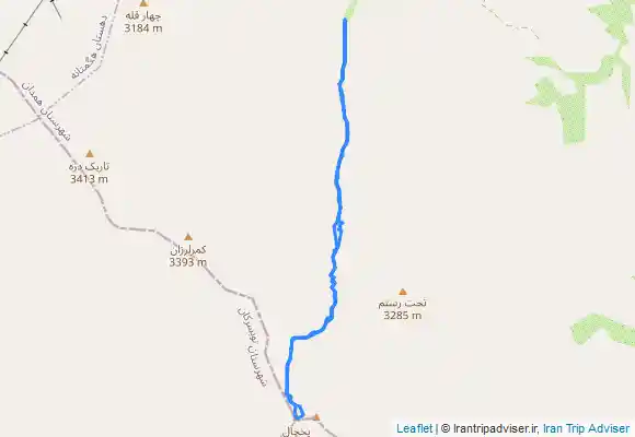 ترک جی پی اس قله یخچال همدان