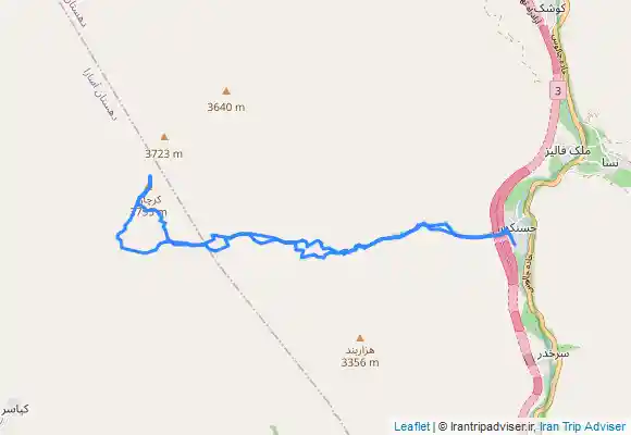 ترک جی پی اس صعود به قله 3772 متری کرچان