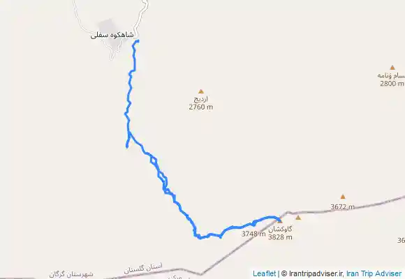 ترک جی پی اس Shāh Kūh-e Soflá - Gavkoshan