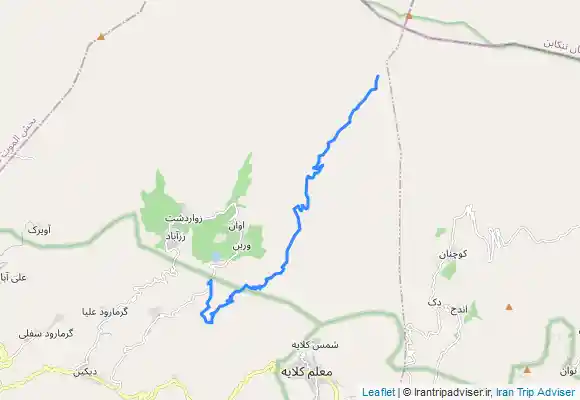 ترک جی پی اس مسیر برگشت از پناهگاه قله خشچال به نزدیک دریاچه اوان