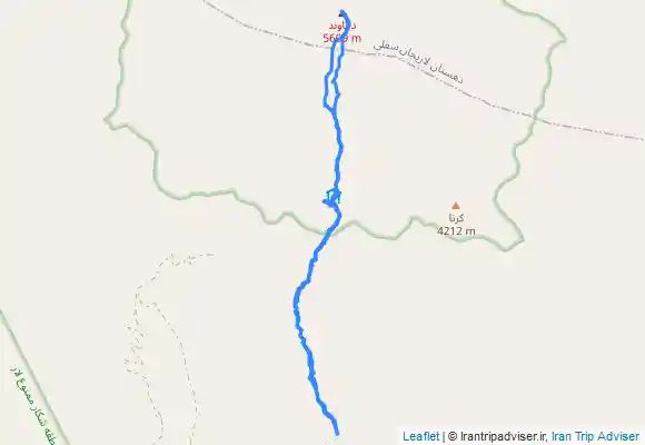 ترک جی پی اس Damavand summit - قله دماوند جبهه جنوبی