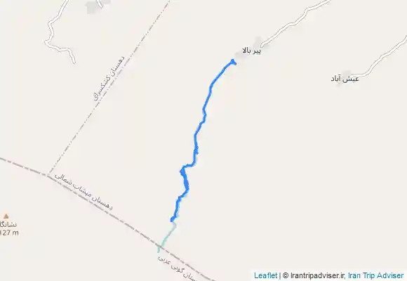 ترک جی پی اس آبشار پیربالا رفت از روستا