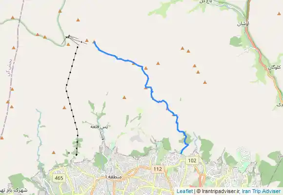 ترک جی پی اس رحمان‌آباد قلل عرقچین، تنگ‌چال، کلکچال، توچال