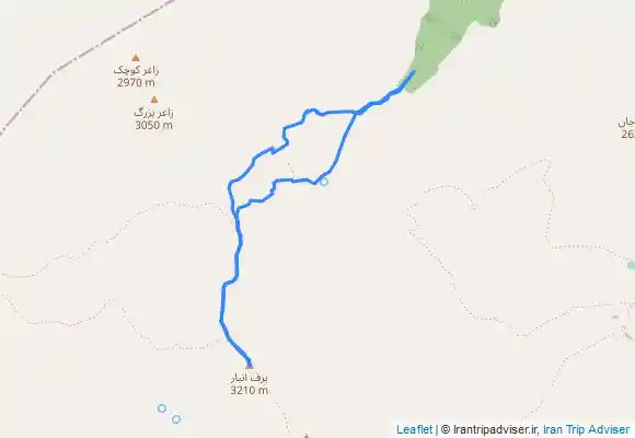 ترک جی پی اس Kūh-e Barf Anbār-قله برف انبار