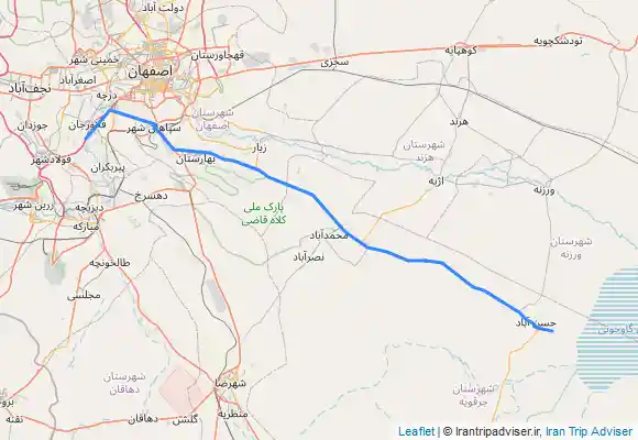 ترک جی پی اس برگشت از کویر خارا به سمت سپاهان شهر