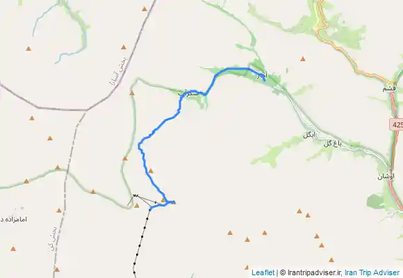 ترک جی پی اس قله توچال از آهار و شکراب