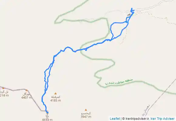 ترک جی پی اس قله قاش مستان دنا