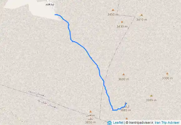 ترک جی پی اس صعود به قله کرکس از مسیر بیدهند