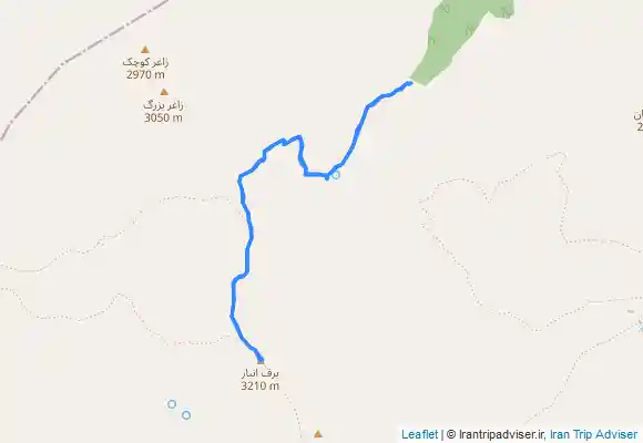 ترک جی پی اس Kūh-e Barf Anbār-قله برف انبار