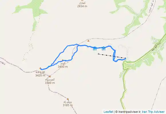 ترک جی پی اس قله های الوند و کلاغ لانه