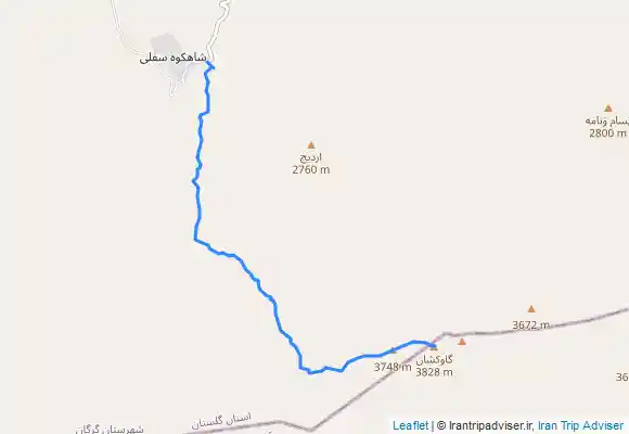 ترک جی پی اس قله گاوكشان بام استان گلستان