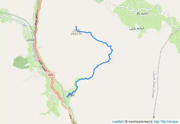 ترک جی پی اس قله‌ی کلوگان(اورجین) به روستای کلوگان