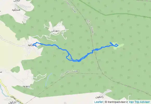 ترک جی پی اس لارنه از مسير پياده شير كوه