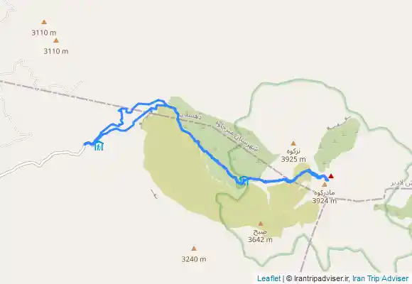 ترک جی پی اس رفت و برگشت صعود قله ی تفتان از روستای دره گل