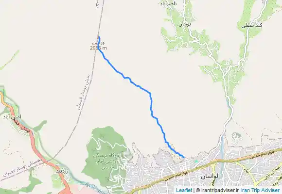 ترک جی پی اس قله ورجین از لواسان یال غربی