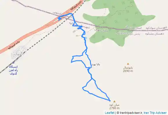 ترک جی پی اس قله پاپونچال گدوک