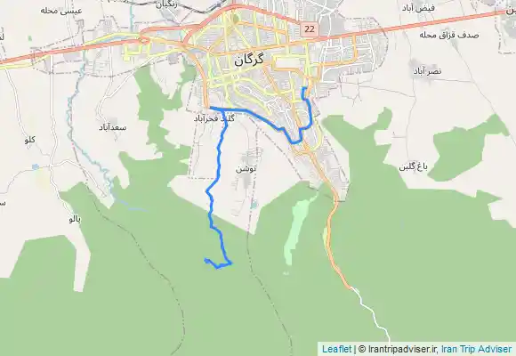 ترک جی پی اس مسیر امامزاده رنگو