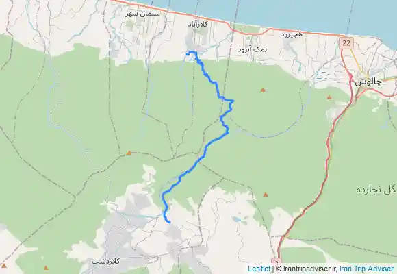 ترک جی پی اس جنگل پیمایی کلاردشت به کلار آباد