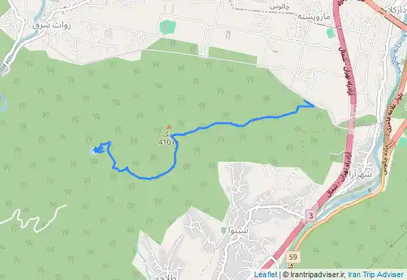 ترک جی پی اس مسیر مازوپشته به چشمه چالنی