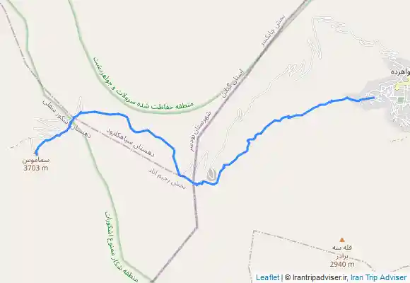 ترک جی پی اس سماموس از جواهرده-جبهه شرقی-Somamoos Peak From East