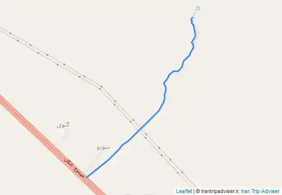 ترک جی پی اس Sūrū مسیر برگشت چشمه آبگرم سورو تا جاده بوشهر