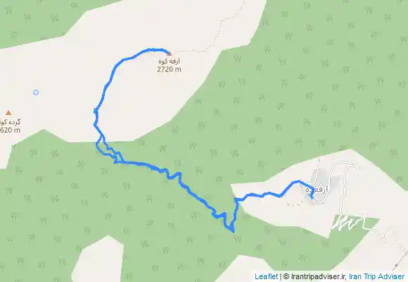 ترک جی پی اس ارفع کوه - مسیر جنوبی