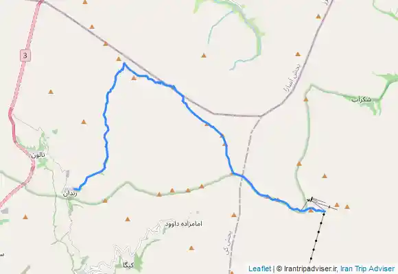 ترک جی پی اس توچال غربی/پیمایش قلل شاهنشین ۳۳چم بازارک نودشتک لوارک تا روستای رندان