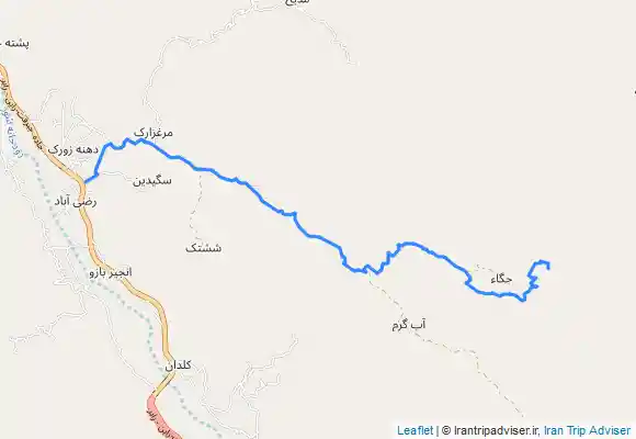 ترک جی پی اس مسیر دلفارد آبشار جگا دلفارد