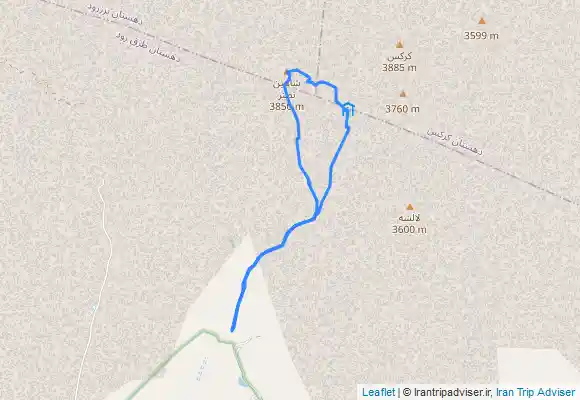 ترک جی پی اس Shahin Peak - Hiking Trail - قله شاهین